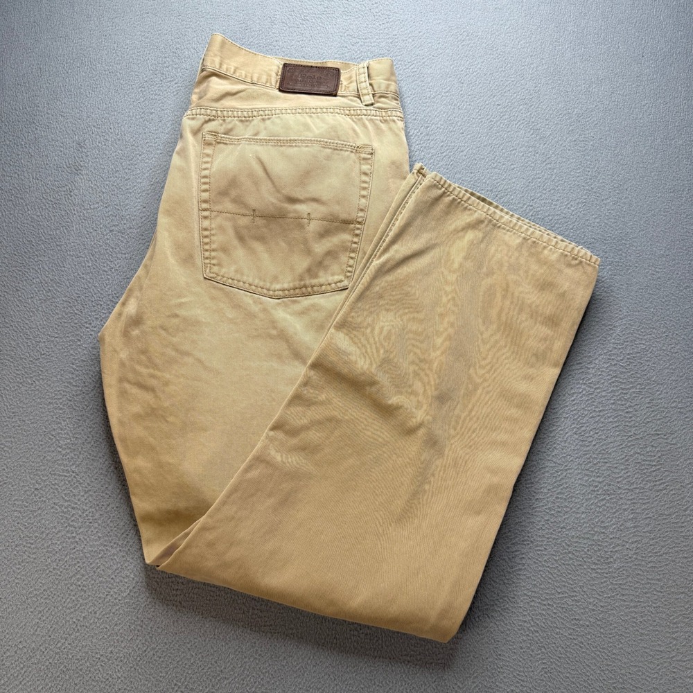 Polo Ralph Lauren Authentic Dungarees Pants Mens 34/30 Tan Cotton Straight Chino